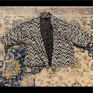Forever 21 Black/White Buttonless Blazer